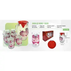 GENERICO - SET DE VASOS + JARRA DÍA DE LA MADRE