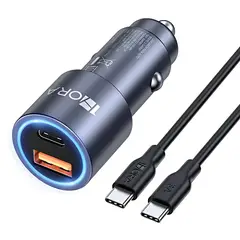 OEM - Cargador Coche Tipo C USB 20W+18W Para Android y iPhone