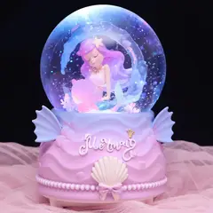 GENERICO - Esfera de Nieve Musical Sirena Kawaii