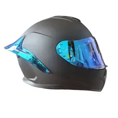XTREME - CASCO INTEGRAL NEGRO MATE VISOR AZUL DIA Y NOCHE XL