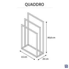 GENERICO - Toallero de piso modelo Quaddro 100% acero