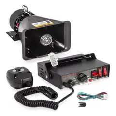 U BUY - Bocina Policial 200wt Sirena Carabinero 9 Tonos Megáfono