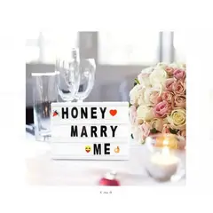 GENERICO - Pizarra Led con Letras Negras Intercambiables A1