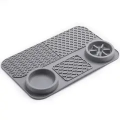 AMICATS - PLATO PARA MASCOTA LICK MAT - GRIS