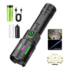 OEM - Linterna Táctica LED Recargable Zoom Largo Alcance