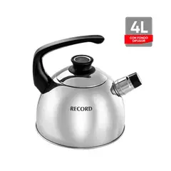 RECORD - TETERA DE ACERO INOXIDABLE CON FONDO DIFUSOR PER-PITO 4 LT