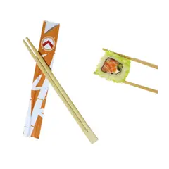 GENERICO - Palillos Japones Bambu Descartable Lucky 1par Barcidda