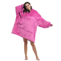 OEM - POLERÓN CALENTADOR IMPORTADO HUGGLE HODDIE- OVERSIZE FUCSIA