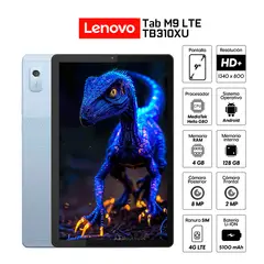 LENOVO - Tablet Tab M9 TB310XU 9 HD 4G LTE 4GB 128GB Octa Core Android 13 Folio Case