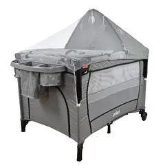 PRIORI - Cuna Corral Bebé Tipo Colecho Pro-Max Gris