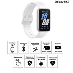 SAMSUNG - SMARTBAND GALAXY FIT3 PLATEADO