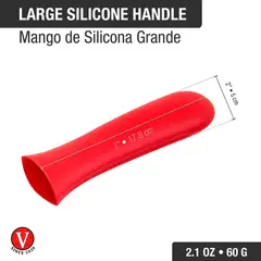 VICTORIA - MANGO DE SILICONA ROJO GRANDE