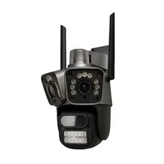 TRENDY TECH E I R L - Cámara De Seguridad 360°Triple Lente UHD Visión Nocturna Alarma