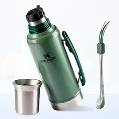 STANLEY - Termo de Bebida Mate System 1.2 L + Bombilla Verde
