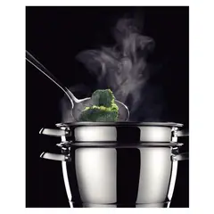 TRAMONTINA - OLLA VAPORERA DE ACERO INOXIDABLE 2 PIEZAS 16 CM DIAMETRO Y 1.5 LT