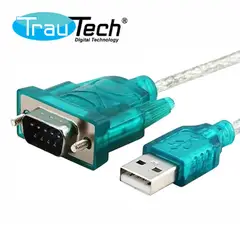 TRAUTECH - Cable Adaptador USB a Serial RS232 DB9 80cm