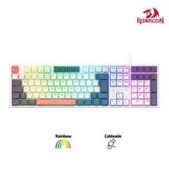 REDRAGON - Teclado TRUNDLE K668WBO-RGB Spanish Switch Red