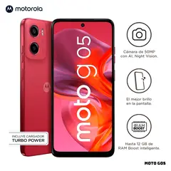 MOTOROLA - CELULAR MOTO G05 4GB RAM 128GB ROM - ROJO