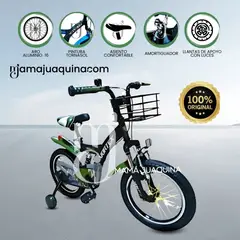 BABY - Bicicleta con Canasta Aro 16 «FLYING II» Green