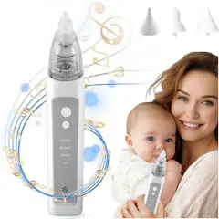 BABY - Succionador Nasal Electrico Musical Saca Mocos 3 Boquillas