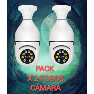 GENERICO - 2  FOCOS CÁMARA ESPÍA DE SEGURIDAD SMART VIGILANCIA CON ALTAVOZ WIFI