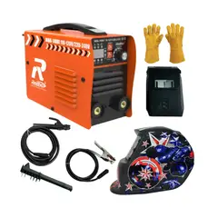 REDBO - Soldadora Inversora MMA-140 110220V PORTÁTILg + Careta + Guantes