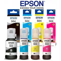 EPSON - Tinta Epson T504 CMYBK 4 Botellas Alto Rendimiento
