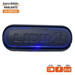 LIDIMI - Parlante Portátil Bluetooth USB BASS+ LD-S007AC 44W - Azul