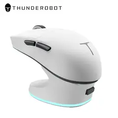 THUNDEROBOT - Mouse Gamer Inalámbrico ML9 8k Hz 30000dpi Con Base Rgb
