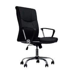 OFIDEAS - Silla Giratoria Joy Cuero Negro Ofideas