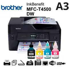 Brother - Impresora Multifuncional A3 Brother MFC-T4500 Wifi Duplex ADF