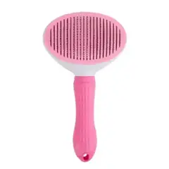 GENERICO - Peine quita peluza para mascotas ROSADO