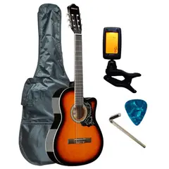 CALIFORNIA - Guitarra acústica SUNBURST con cuerdas Nylon