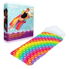 BESTWAY - COLCHONETA FLOTANTE RAINBOW DREAMS