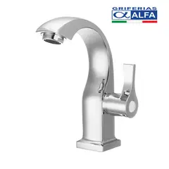 ALFA - Llave Lavatorio Pesado Cisne Cromado