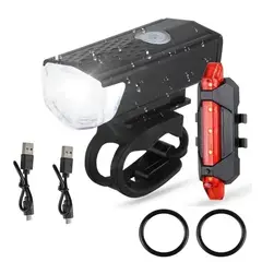 GENERICO - Luces para Bicicleta Faro Delantero y Trasero Recargable