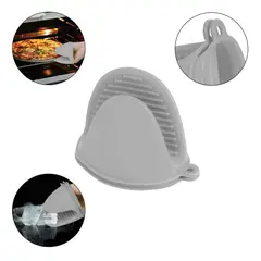 GENERICO - MANOPLAS PARA COCINA  ANTIQUEMADURAS DE SILICONA PLOMO