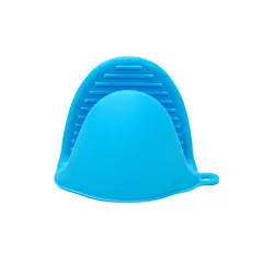 GENERICO - MANOPLAS PARA COCINA  ANTIQUEMADURAS DE SILICONA CELESTE