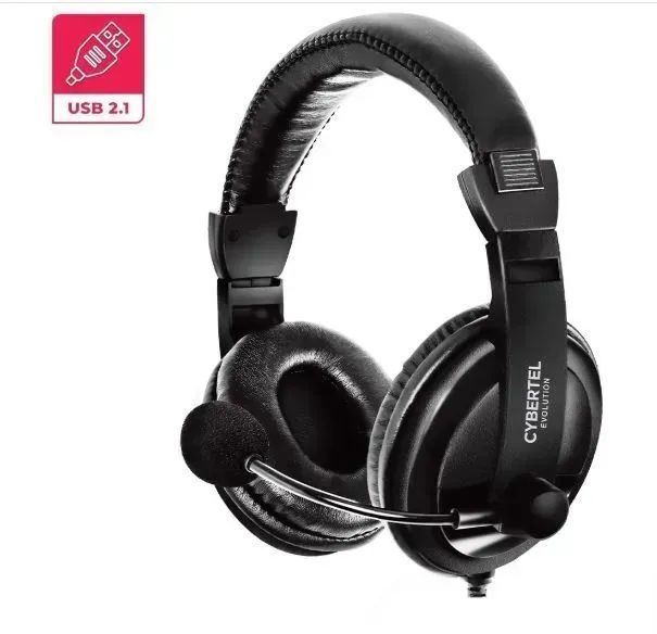 Audtfonos con Microfono EVOLUTION CYB H300 USB Cable Nylon CYBERTEL