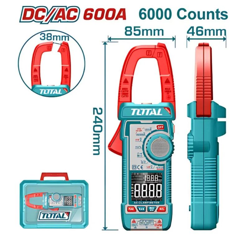 Pinza Amperimétrica Pantalla De 6000 Dígitos TMT766002