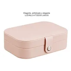 GENERICO - Maletín Estuche Organizador Joyero De Viaje Collar Aretes Anillos Rosado