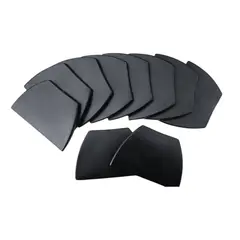 AC - JUEGO DE ESPATULAS DE GOMA NEGRO DE 4" PACK X 10