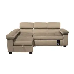 BH BARAKA HOME PREMIUM - Sofá Cama Multifuncional Balti 3 Cuerpos - Beige Claro