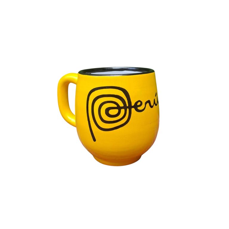 Taza Marca Perú Amarillo 450 ml