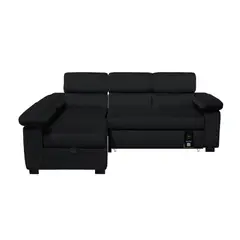 BH BARAKA HOME PREMIUM - Sofá Cama Multifuncional Balti 4 Cuerpos - Negro