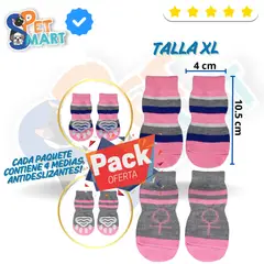 GENERICO - Pack Medias Antideslizantes para Mascotas Talla XL