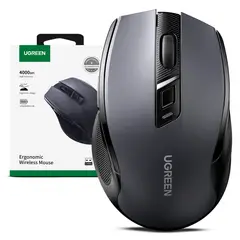 UGREEN - Mouse Bluetooth Ergonomico Wireless 24ghz Silencioso Negro