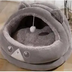 GENERICO - CAMA PARA PERROS Y GATOS EN FORMA OSITO GRIS