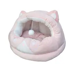 GENERICO - CAMA PARA PERROS Y GATOS EN FORMA OSITO ROSA