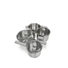 ROYAL - JUEGO DE OLLAS DE ACERO DE 7 PIEZAS CON TAPA DE VIDRIO RY-106CW